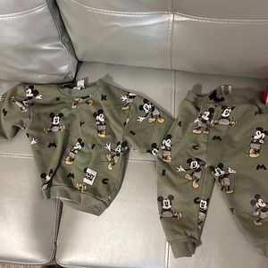 Gently worn Mickey Mouse sweatshirt set